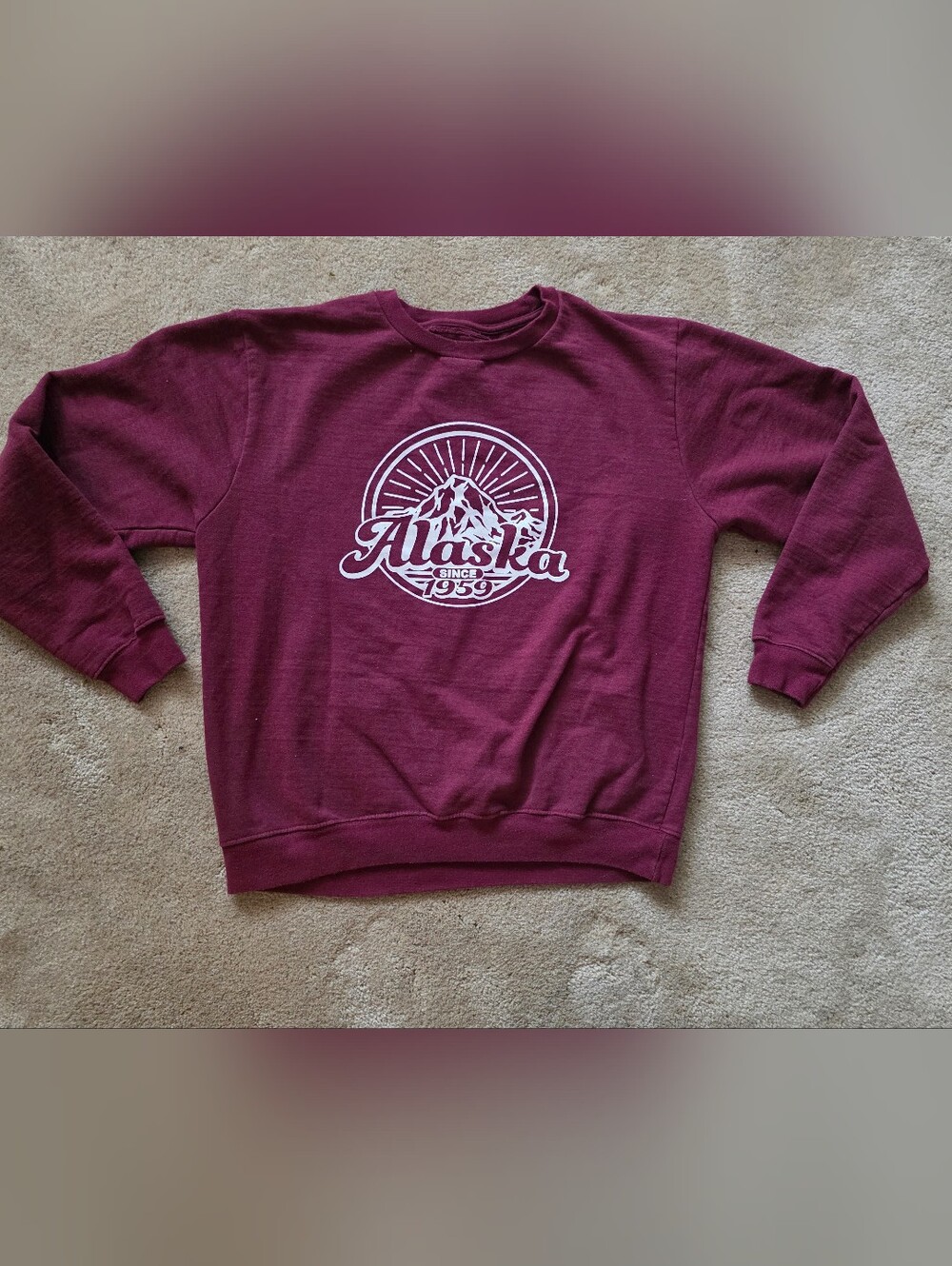 Alaska | Glacier Bay | Maroon | Sweater | Size L | GUC